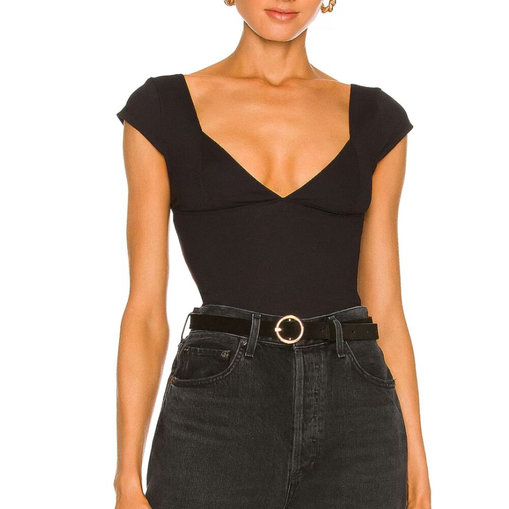 Free People Duo Corset Top Black Size Extra Small Feminine Pastel Whimsical